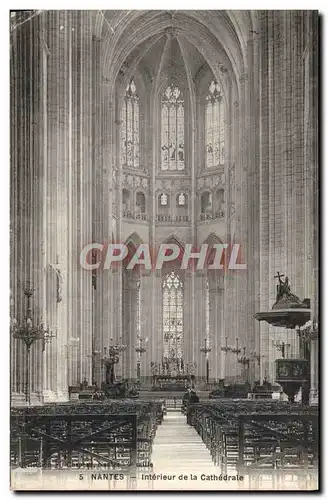 Cartes postales Nantes Interieur De La Cathedrale