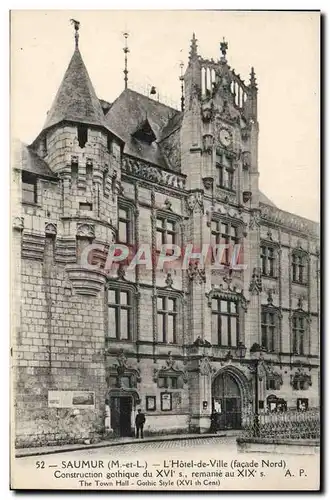 Cartes postales Saumur L&#39Hotel De Ville Construction Gothique