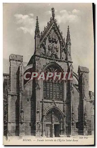 Cartes postales Reims Facade Laterale De I'Eglise Saitn Remi