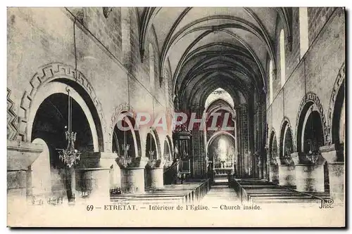 Cartes postales Etretat Interieur De I&#39Eglise Church