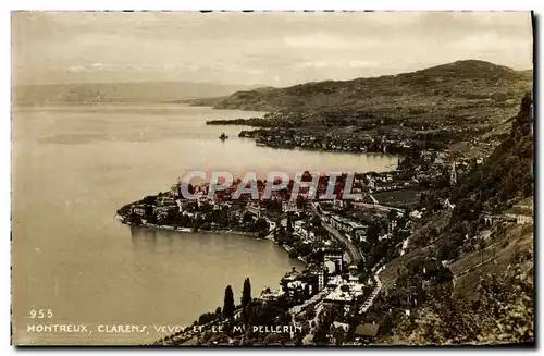 Cartes postales Montreux Clarens Vevey et le Mt Pellerin
