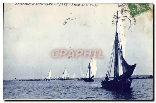 Ansichtskarte AK Station Balneaire Cette Retour De La Peche Bateau