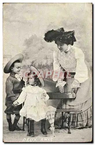 Cartes postales Deux Amis Femme Enfants