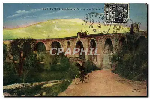 Cartes postales Carpentras L&#39Aqueduc Et Le Mont Velo Cycle