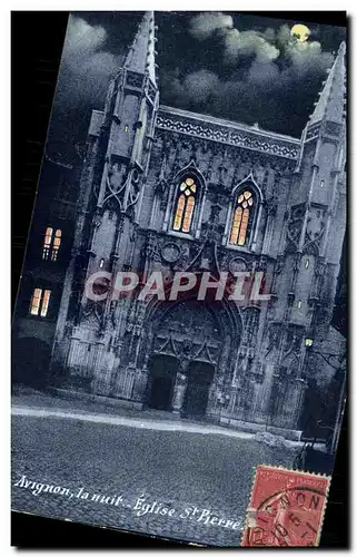 Cartes postales Avignon La Nuit Eglise St Pierre