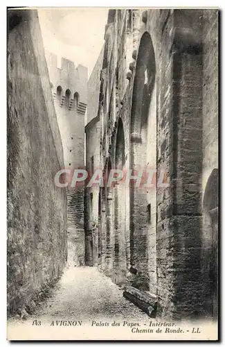 Cartes postales Avignon Palais Des Papes Interieur Chemin de ronde