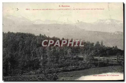 Cartes postales L&#39Ariege Route De Saint Paul A Lavelanet Le St Barthelemy et le Fourcat