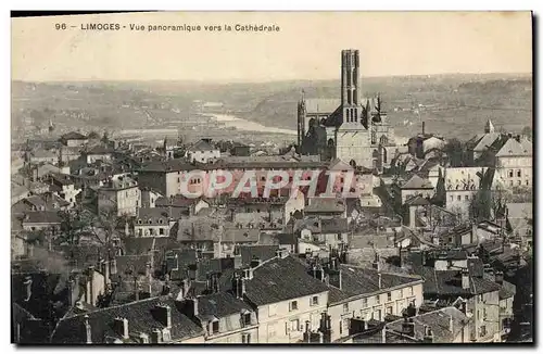 Ansichtskarte AK Limoges Vue Panoramique Vers La Cathedrale