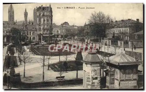 Cartes postales Limoges Place Jourdan Chocolat Meunier