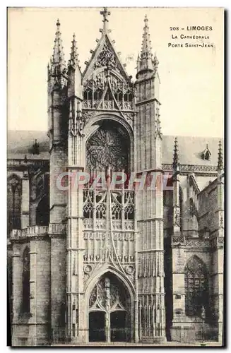 Ansichtskarte AK Limoges La Cathedrale Porte Saint Jean