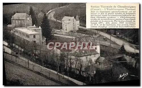 Cartes postales Station Thermale De Chaudesaigues L&#39etablissement thermal