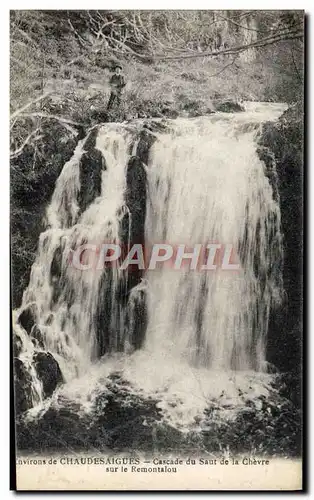 Cartes postales Chaudesaigues Cascade Du Saut De La Chevre sur le Remontalou