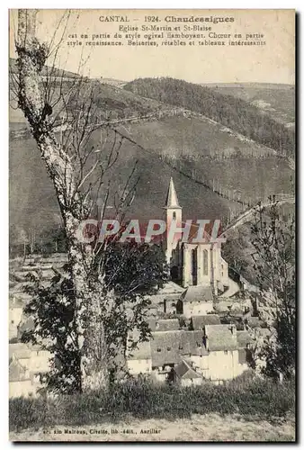 Ansichtskarte AK Cantal Chaudesaigues Eglise St Martin et St Blaise