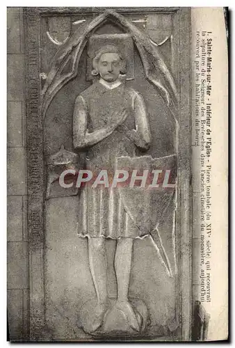 Cartes postales Saint Marie Sur Mer Interieur De I&#39Eglise Pierre tombale