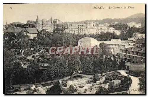 Cartes postales Royat Le Casino Et Les Hotels