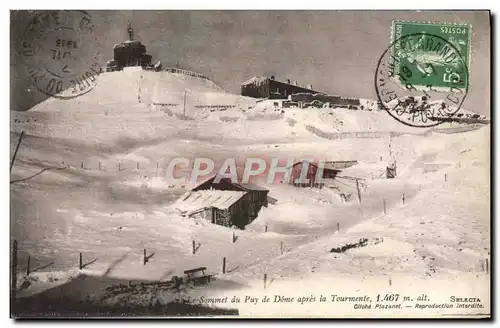 Cartes postales le sommet du Puy de Dome apres la tourmente