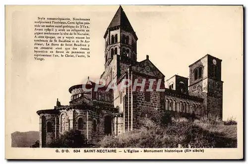 Cartes postales Saint Nectaire L&#39Eglise Monument Historique