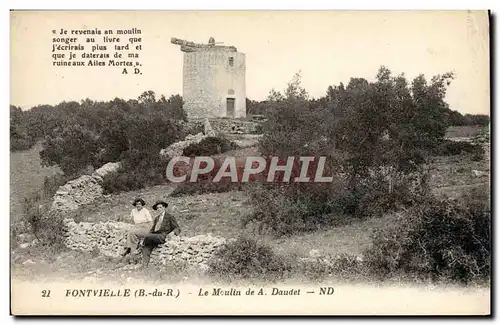 Ansichtskarte AK Fontvielle Le Moulin De A Daudet