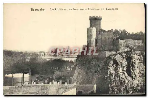 Ansichtskarte AK Beaucaire Le Chateau Au Lointain Le Chateau De Tarascon