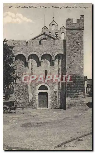 Ansichtskarte AK Les Saintes Maries Entree principale de la basilique