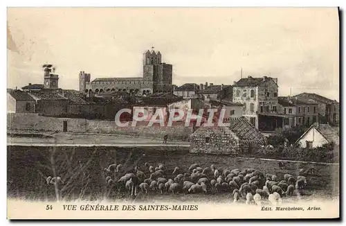 Ansichtskarte AK Vue generale des Saintes Maries Moutons