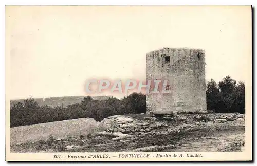 Ansichtskarte AK Environs d&#39Arles Fontvielle Moulin de A Daudet