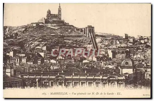 Ansichtskarte AK Marseille Vue Generale Sur ND de la Garde