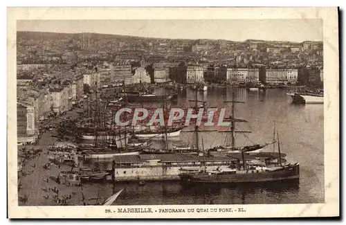 Ansichtskarte AK Marseille Panorama Du Quai Du Port Bateaux