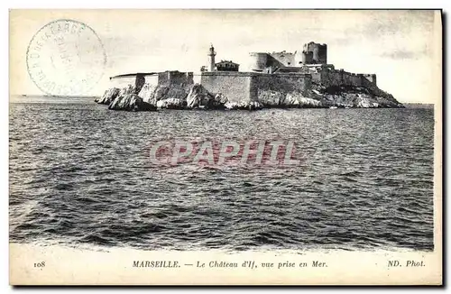 Cartes postales Marseille La Chateau d&#39If Vue Prise en mer