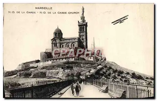 Cartes postales Marseille N D de la Garde Avion