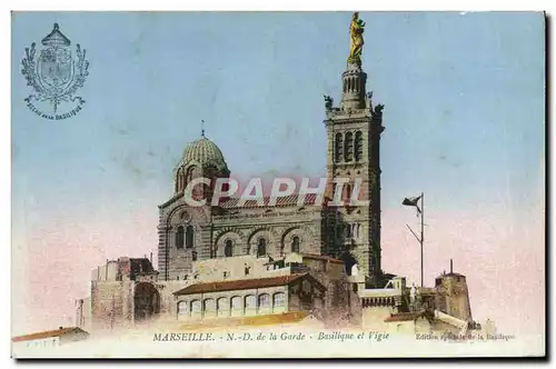 Ansichtskarte AK Marseille ND de la Garde Basilique et Vigie