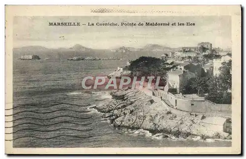 Ansichtskarte AK Marseille La Corniche Pointe de Maldorme et les lles