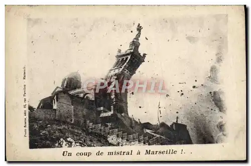 Cartes postales Un coup de Mistral a Marseille