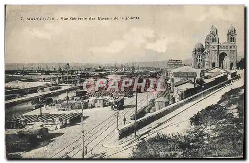 Ansichtskarte AK Marseille Vue Generale des Bassins de la Joliette