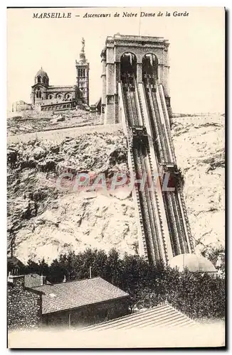 Ansichtskarte AK Marseille Ascenceurs de Notre Dame de la Garde