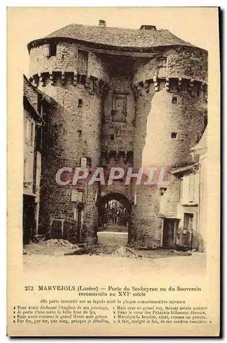 Cartes postales Marvejols Porte du Soubeyran ou du Souverain