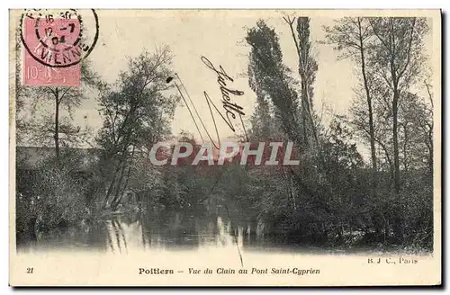 Cartes postales Poitiers Vue du Clain au Pont Saint Cyprien