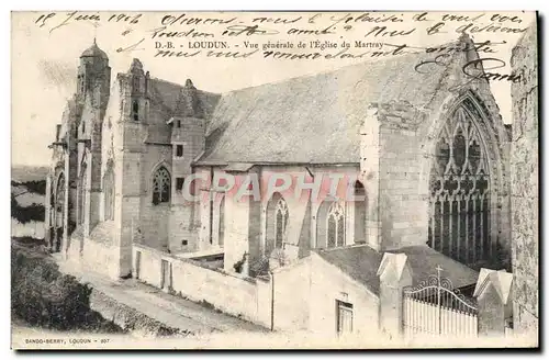 Cartes postales Loudun Vue generale de l&#39Eglise du Martray