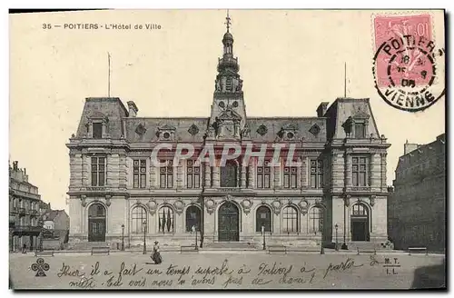 Cartes postales Poitiers L&#39Hotel de Ville
