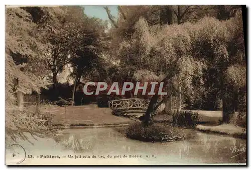 Ansichtskarte AK Poitiers Un joli coin du Lac du parc de Blossac