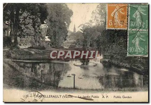 Ansichtskarte AK Chatellerault Le Jardin Public