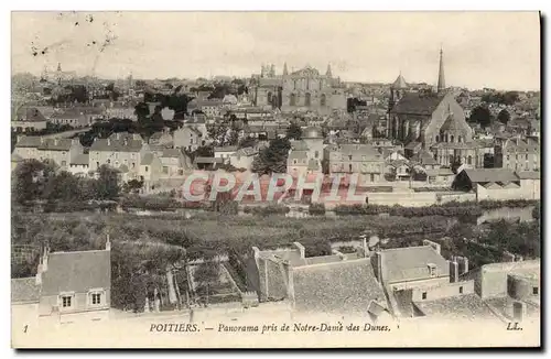 Cartes postales Poitiers Panorama pris de Notre Dame des Dunes