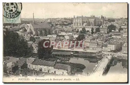 Cartes postales Poitiers Panorama pris du Boulevard Aboville