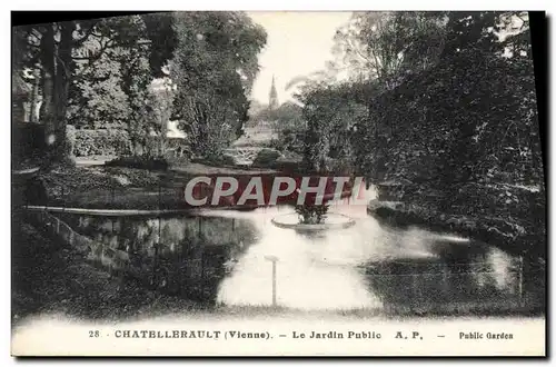 Ansichtskarte AK Chatellerault Le Jardin Public