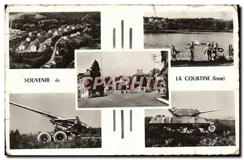 Moderne Karte Souvenir de La Courtine Tank Char d&#39assaut Militaria