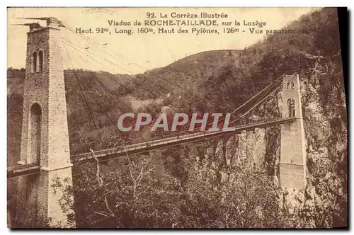 Cartes postales Viaduc de Roche Taillade sur la Luzege Vue panoramique