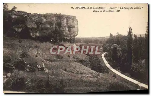 Cartes postales Bourdeilles Rocher La Forge du Diable Route de Brantome