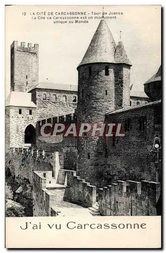 Cartes postales Cite de Carcassonne Tour de justice