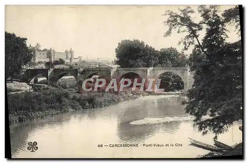 Cartes postales Carcassonne Pont Vieux et la Cite