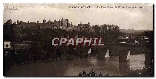 Cartes postales Carcassonne Le Pont Neuf le Vieux Pomt et la Cite
